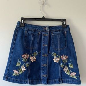 Topshop Denim Mini Skirt